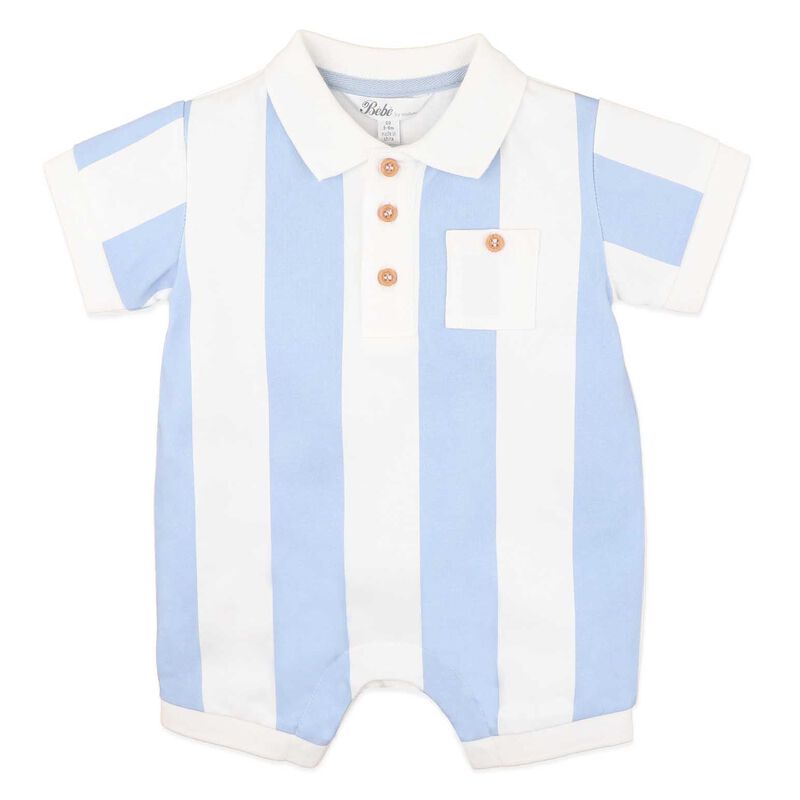B&eacute;b&eacute; Max Stripe Rugby Romper image number 0